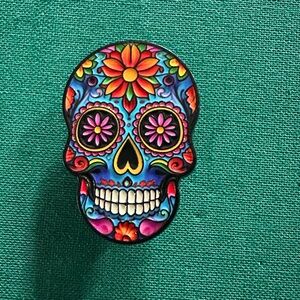 Colorful Sugar Skull Enamel Pin